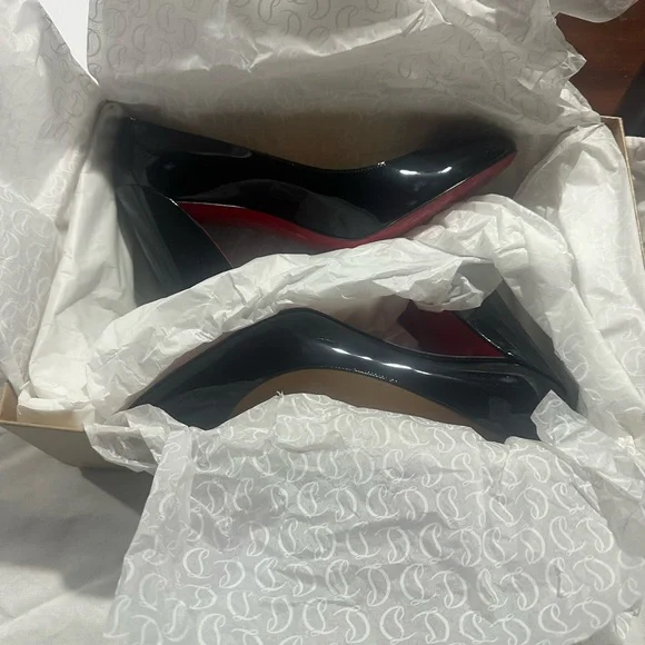 Christian Louboutin Black Patent Leather Heels - Picture 8 of 10